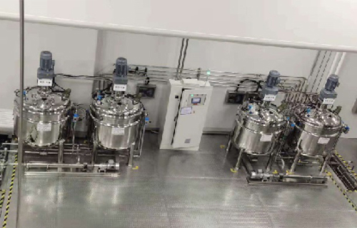 Li-battery slurry storage, defoaming and conveying system